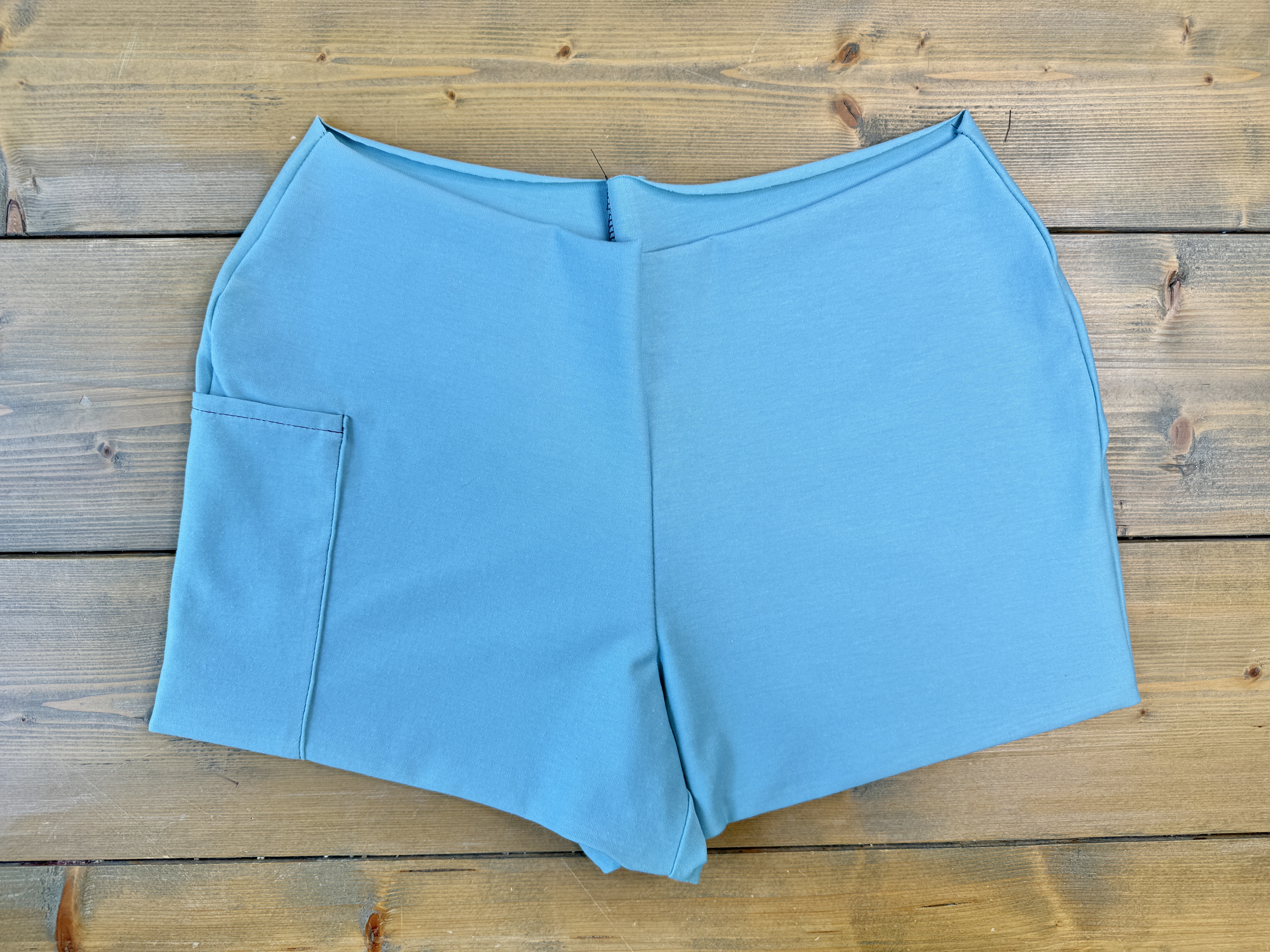 topstitch hem in place