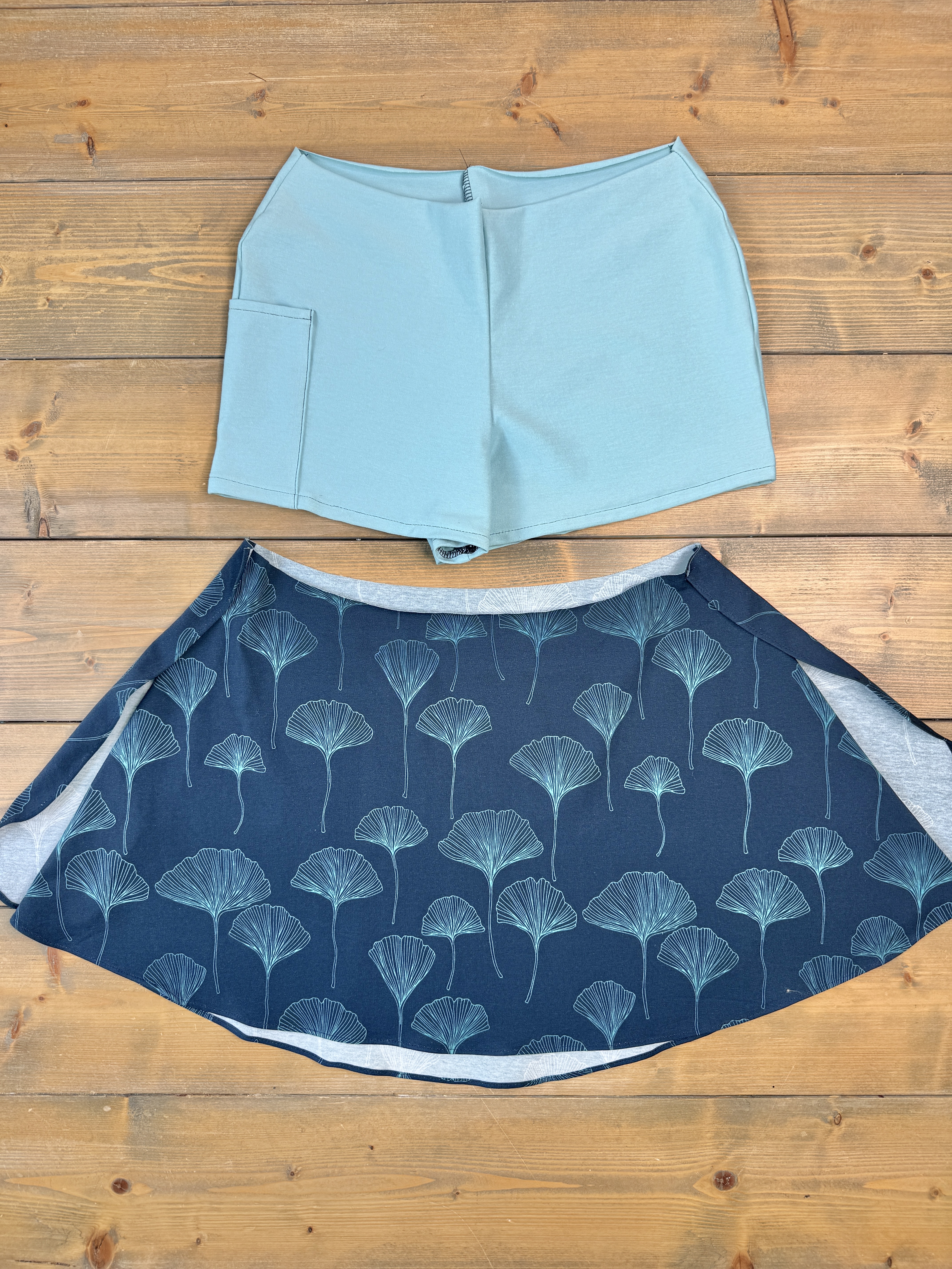 slip skirt over shorts