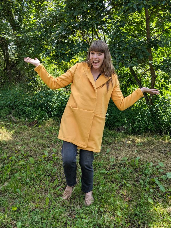 yellow coat