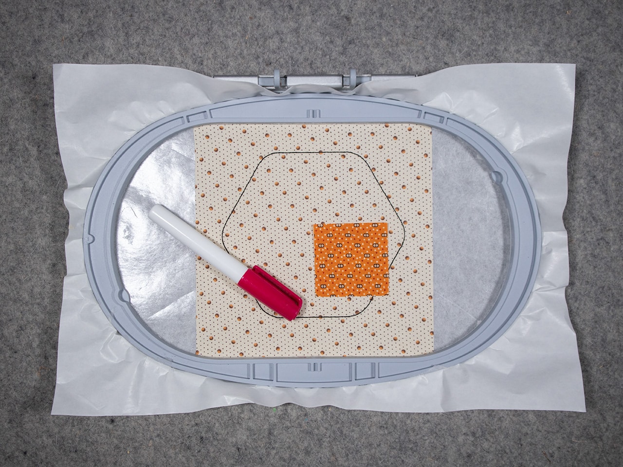 glue the first 2” square in place.  